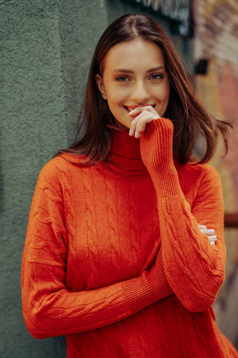 Orange turtleneck sale australia