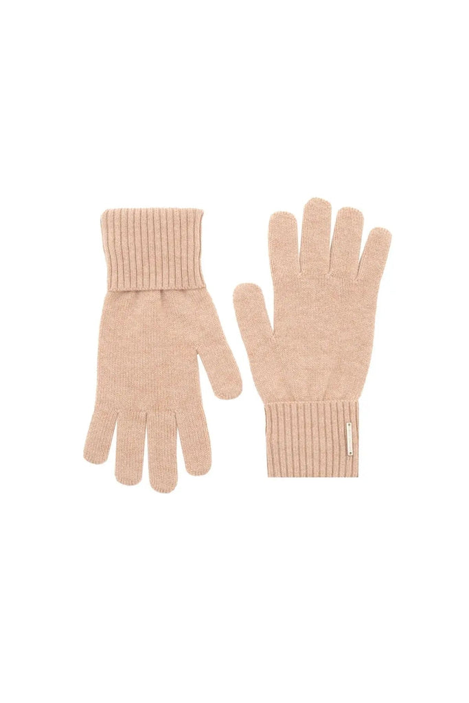 Sand Beige Wool Kamir Basic Men's Gloves Silk and Cashmere
