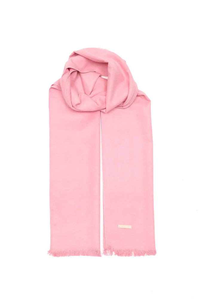 Pembe Saf İpek Düz Lotus Atkı 30 x 177 cm Silk and Cashmere